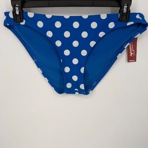 Vintage Arizona Jean Co Blue White Polka Dot Bikini Bottom Womens XL NWT